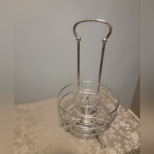 Lazy Susan Condiment Holder Spins Restaurant Picnic Campground Table Accessory